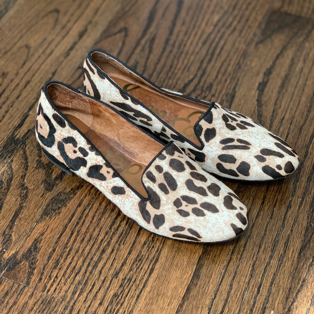 Like New Sam Edelman Alvin Leopard Print Flats Women’s Size 4